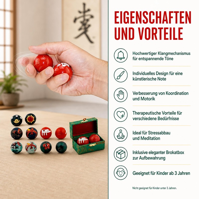 ATC Handels GmbH Qigong Singing Ball 1 Pair with Soundworks,