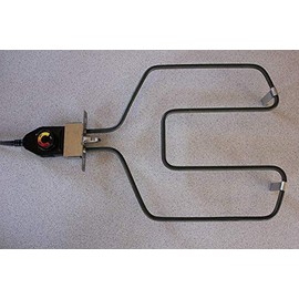 Universal Replacement Electric Smoker and Grill Heating Element with Adjustable Thermostat Controller **NEW 1500 Watts Higher Heat**