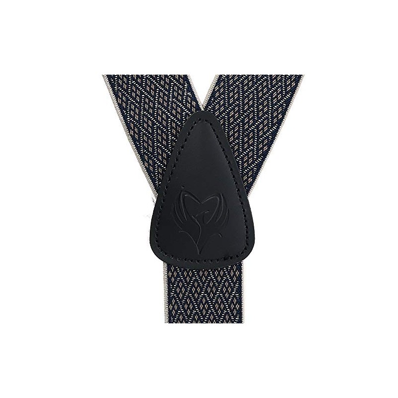 Ascentix Mens Elastic Braces with Criss Cross Diamond Dresses One