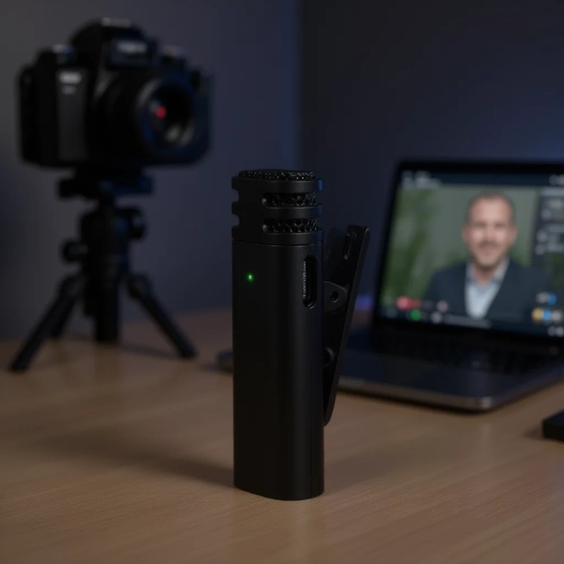 Wireless Microphone Clip On Omnidirectional Noise Reduction Live Streaming Equipment