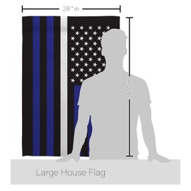 Americana Home & Garden US Thin White Line House Flag Set Armed Forces EMT Paramedic EMS Nurse Emergency Medical Technician Supoort Decoration Banner Small Garden Yard Gift Double-Sided, Made in USA