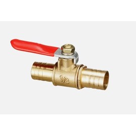 Brass Shutoff Ball Valve Pipe 6mm 8mm 10mm 12mm Fuel Hose Joiner Inline Fitting (12mm)