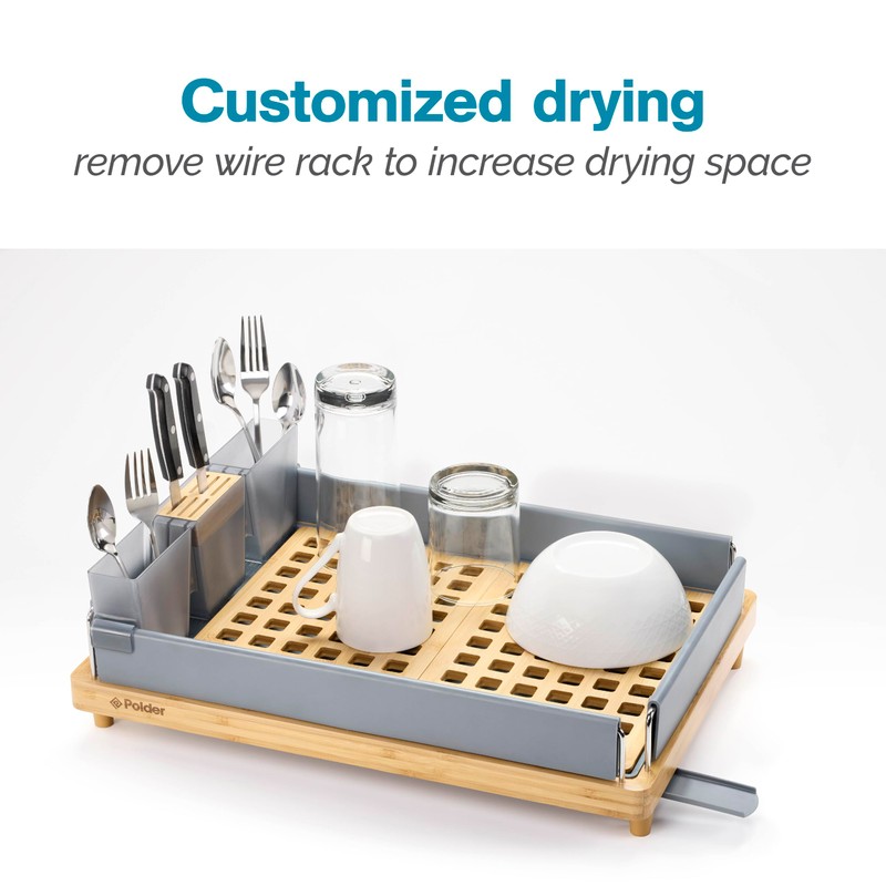 Polder Harmony Dish Rack, Sturdy Dish Drying Rack with 2