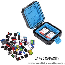Mugast Estuche Protector de la Tarjeta de Memoria portátil, Tarjetas SD TF a Prueba de Agua, Transporte, Portada, Micro SD 512 GB, Aficionados a la fotografía