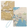 Niuoppy 2Pcs Passport Holder, World Map Passport Cover, Travel Wallet