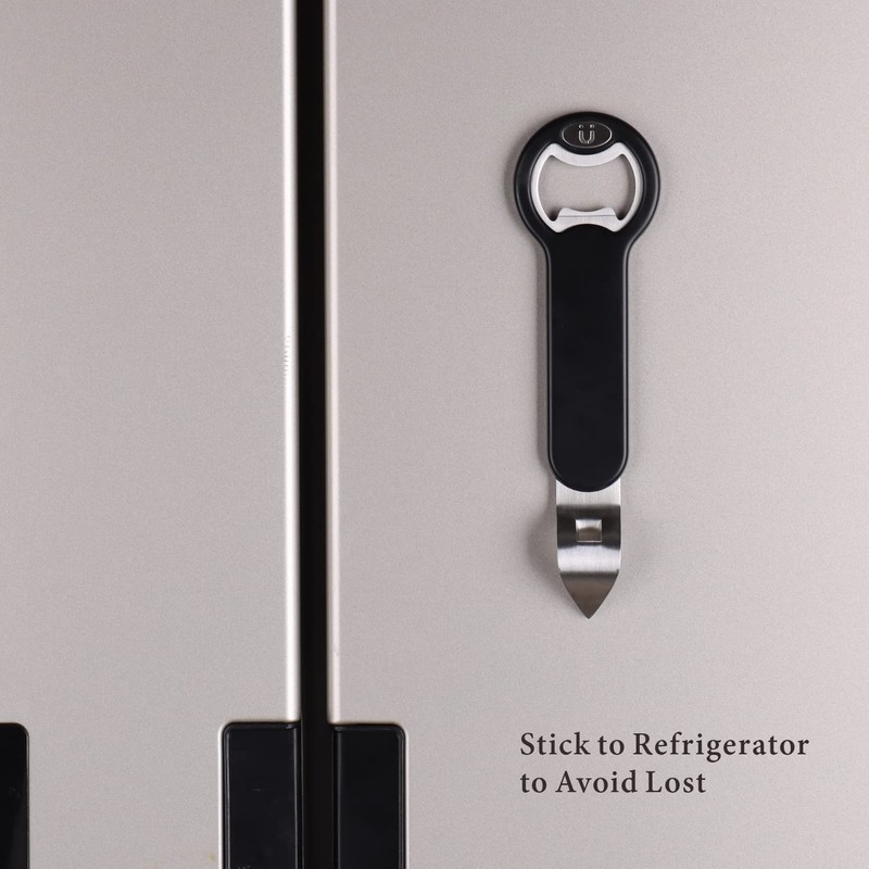 KITCHENDAO Magnetic Fridge Bottle Opener, Manual Stainless Steel Bottle Opener