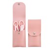 4-Piece Eyebrow Grooming Kit with Leather Case (Razor, Tweezers, Thinning Scissors) Eyebrow Grooming Set 2ea