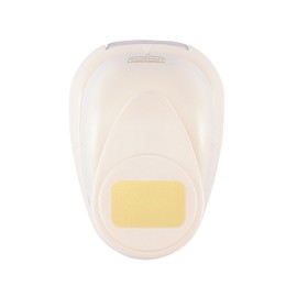 Vaessen Creative Craft Paper Punch - Rectangle with Rounded Corners - 1,5 x 2,3 cm - Circle Cutter for Crafting and Card Making, White/Pink