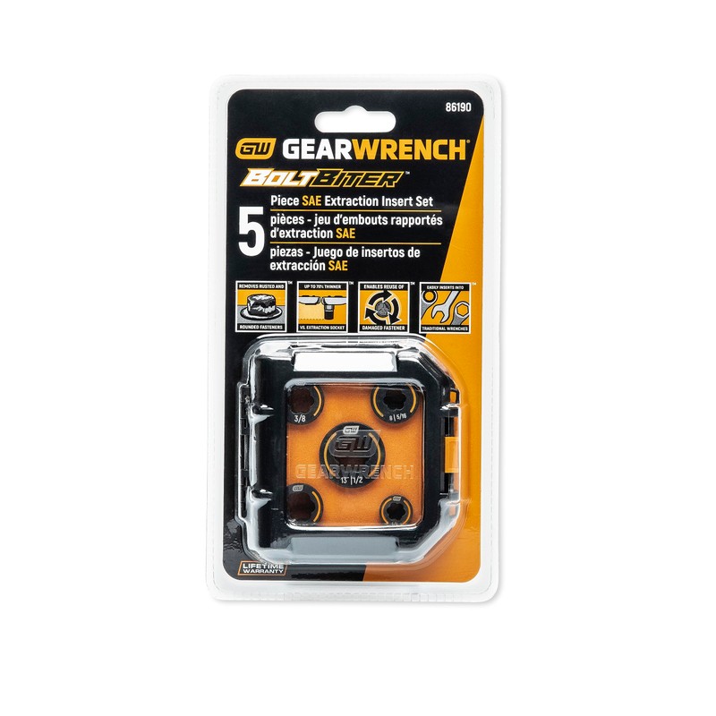 GEARWRENCH 5 Piece Bolt Biter SAE Wrench Insert Set -