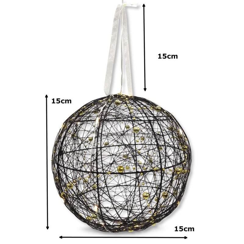 DARO DEKO Light Ball with LED Wire and Pearl Chain