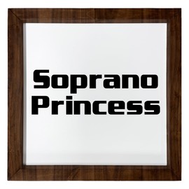 Los Drinkware Hermanos Soprano Princess - Funny Decor Sign Wall Art In Full Print With Wood Frame, 12X12