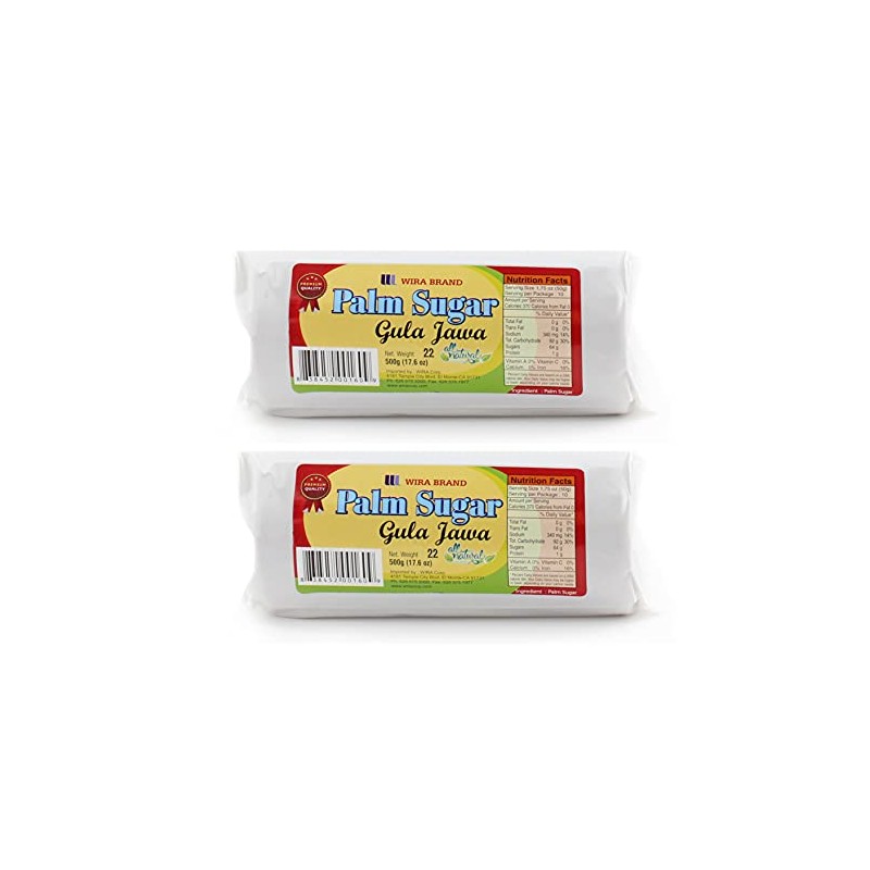 Wira Palm Sugar Big - 17.6 oz [Pack of 2]