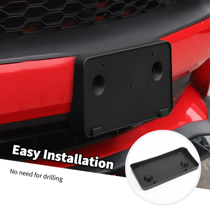 Jimen for Mustang Plate Frame, Front License Plate Holder Mount