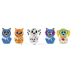 Puppy Craft Kit for Kids Toddler, DIY Pom-Pom Pets, Dog Stuffed Animal Felt Plushie for Girls and Boys, DIY Plush Crafts for Educational Beginners, Art Activity Birthday Christmas Gifts