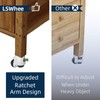 Heavy Duty Caster Wheels Set of 4, Leveling Stem Casters