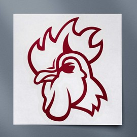 ANGDEST Rooster (Burgundy) (Set of 2) Premium Waterproof Vinyl Decal Stickers for Laptop Phone Accessory Helmet Car Window Bumper Mug Tuber Cup Door Wall Decoration