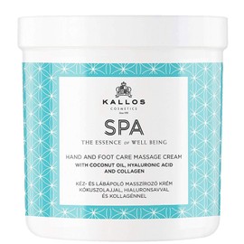 Kallos Spa Hand-Fußpflege Massiercreme mit Kokosöl, Hyaluronsäure und Kollagen, 500 ml