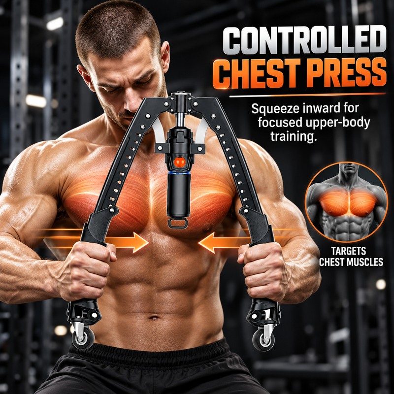 Hydraulic Twister Arm Trainer for Home Workouts – 3-in-1 Chest,