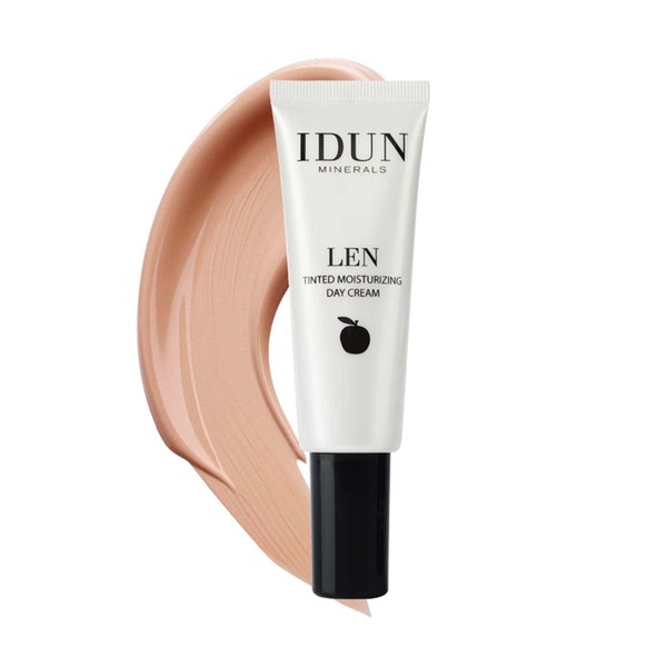 Idun Minerals - Len Tinted Day Cream - Infused With Vitamin E And C - Gentle On The Skin - Ideal For Sensitive And Dry Skin - Contains Nourishing And Moisturizing Oils - Medium - 1.76 Oz