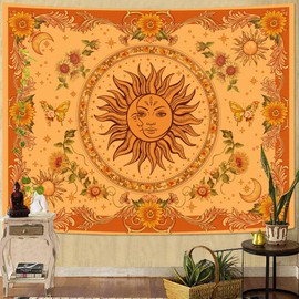 Spenlife Boho Sun and Sunflower Tapestry Bohemian Tapestry for Bedroom Vibrant Tapestries Wall Hanging Bedroom Living Room Wall Art and Home Decor 44x60