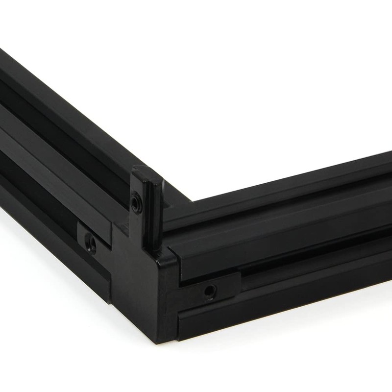 Zeberoxyz 8PCS Black 3 Way End Corner Bracket with Screws