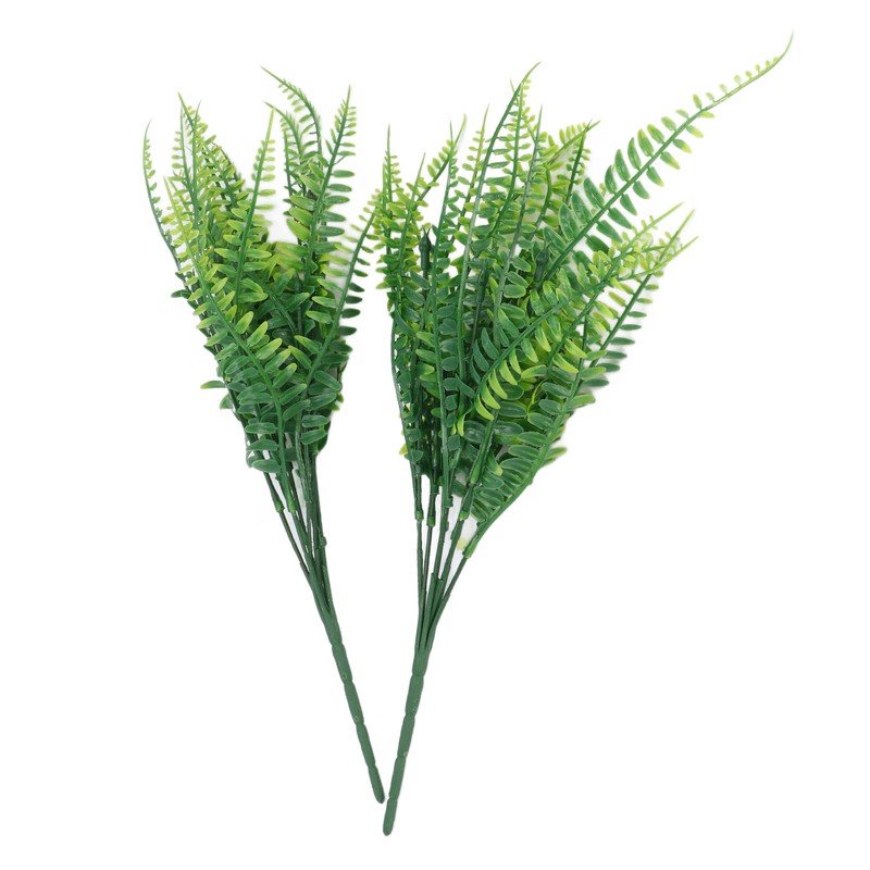 12pcs Artificial Plants Greenery Simulation Plants Fern Wort Fake Grass