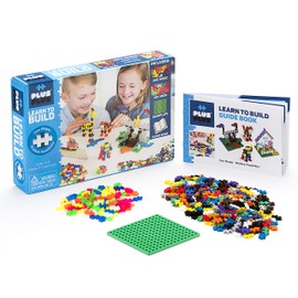 Plus-Plus - Learn to Build Basic Color Mix, 400 Piece - Construction Building STEM | STEAM Toy, Interlocking Mini Puzzle Blocks for Kids