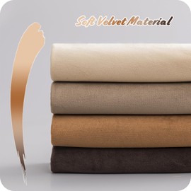 NOSTHEART Cushion Cover 45 x 45 cm, Brown, Set of 4, Velvet Cushion Covers, Brown Caramel Colour Gradient, Sofa Cushion Decorative Cushion Cover with Hidden Zip for Sofa, Living Room, Balcony, Office