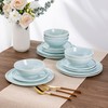 LERATIO Ceramic Dinnerware Sets for 6,Porcelain Plates and Bowls Sets