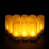 12pcs/set Rechargeable LED Flickering Flameless Candles Tealight Candles Lights with