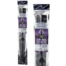 3 - Aroma Fusion 19"" Jumbo Hand Dipped Incense 10-Stick Packs - Meditation Scent, Green, AF19CH3