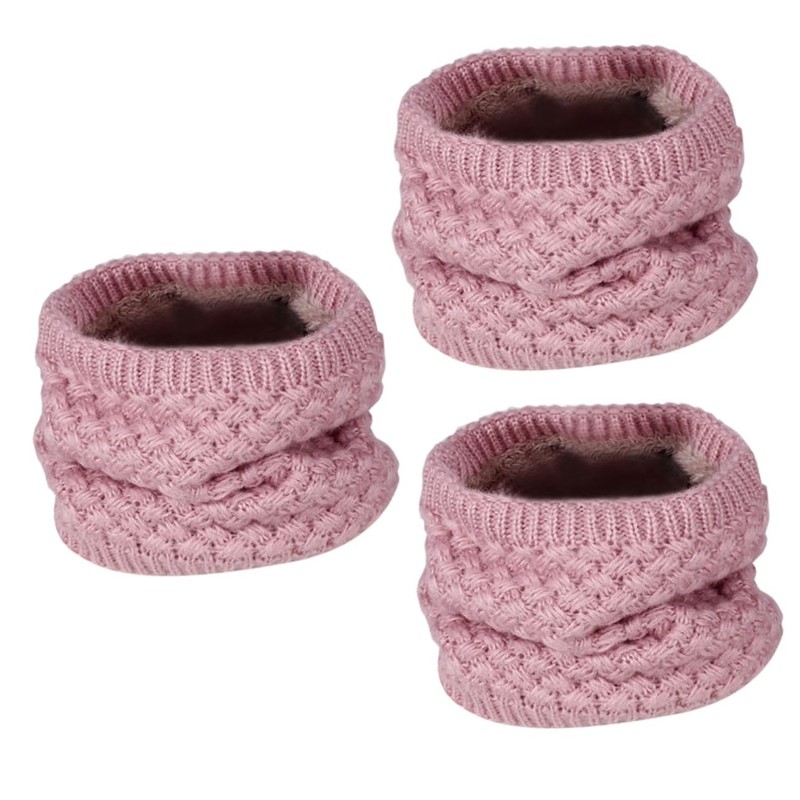 LIFKOME 3pcs Unisex Chunky Knit Neck Circle Scarf Warm Thick