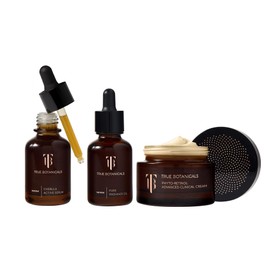 True Botanicals Anti-Aging Essentials | Increase Hydration, Treat Fine Lines & Wrinkles | Contains Chebula Active Serum, Renew Pure Radiance Oil, and Phyto Retinol Advanced Clinical Cream