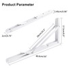 YUMORE Folding Shelf Brackets, 16 Inch Heavy Duty Collapsible Shelf