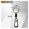 smilfuy Retro Style Metal Keychain Carabiner Key Ring Clip -