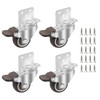 DBREAKS Swivel castors set, 38 mm x 4, TPE, L