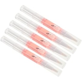 Bolígrafos de Aceite para Cutículas 5 Piezas Plástico Nutritivo Exfoliación Delicada de Cutícula, Aceite Jojoba para Uñas, Cuerpo Plástico, Humectante Nutritivo, Formato Compacto