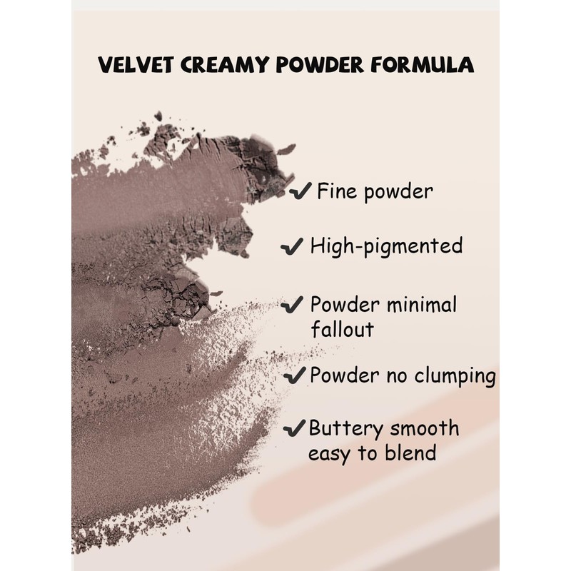 Single Eyeshadow Palette, Goth Black Eyeshadow, Highly Pigmented Long Lasting