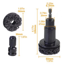 MAEZOE Brake Hub Cleaning Tool, Wheel Hub Resurfacing Kit with 5 Pads, Quick Rust Removal for Lug Studs & Rotors, Fits Power Drill or 1/2" Impact Driven Wrenches