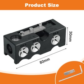 11-in-1 Snooker Cue Tip Shaper and Snooker Cue Tip Repair Kit, Multifunctional Tool for Precise Cue Tips Maintenance and Repair in Black, Compact 8 x 3 x 3 cm Made of Plastic and Metal