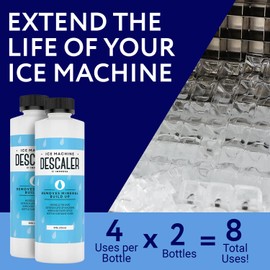 IMPRESA Ice Machine Cleaner Descaler - 8 Fl Oz - Pack of 2-8 Total Uses - Nickel-Safe Ice Machine Cleaning Solution - Compatible with Scotsman, Manitowoc & Opal models