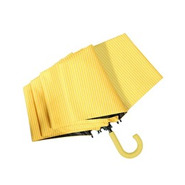 UV Protection Parasol, Lightweight, Compact, Rain or Shine, Women's, Rain Umbrella, 8 Ribs, Chic Simple, Folding Umbrella, Folding Umbrella, 11.3 oz (320 g) (Striped) Yellow