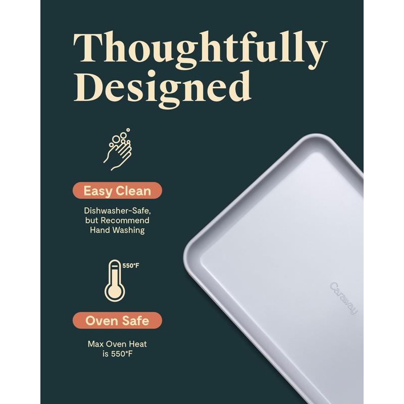 Caraway Non-Stick Ceramic Baking Sheet Duo - Naturally Slick Ceramic