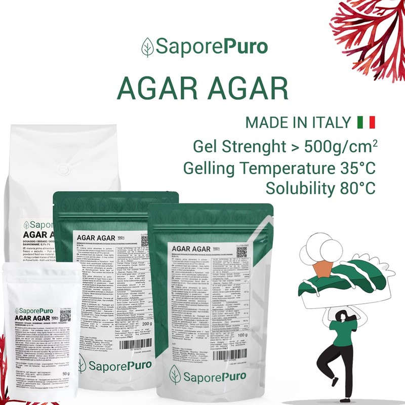 Saporepuro Agar Agar 100 g Gluten Free