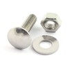 20 Sets Long Square-Neck Carriage Bolts Set,Carriage Bolts Set w/Nuts