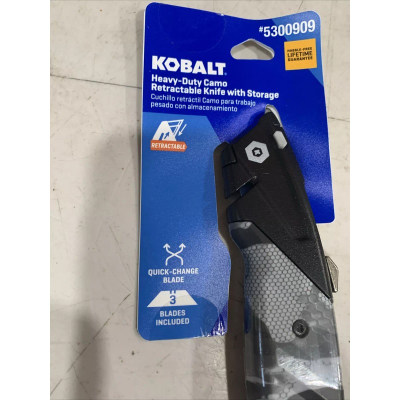 Kobalt Camo Heavy Duty Retractable Utility Knife With Storage 3