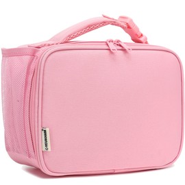 GYEUKHAM Kids Insulated Lunch Box for School, Thermal Reusable Durable Freezable Lunch Bags for Boys Girls Men Women - Small Soft Cooler Portable Lunch Tote Kit for Work Picnic Travel,Pink