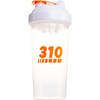 310 Nutrition Protein Shaker Bottle Meal Replacement Blender Cup For Mixing Protein Powders, Lemonade Mix, And Pre Workout (Clear w/White Lid)