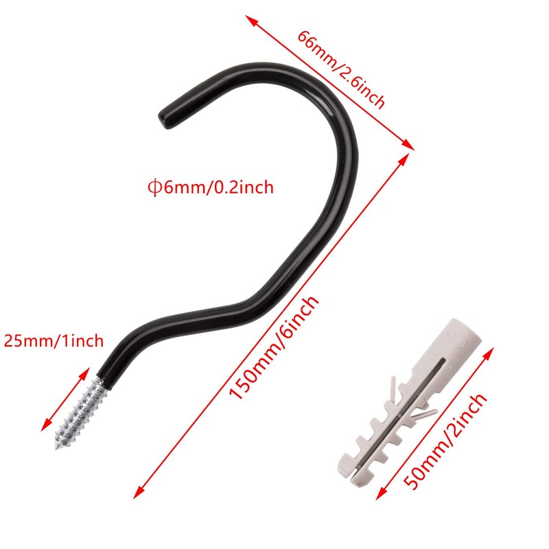 LIVEGREEN 6 Pack Bike Hooks, Heavy Duty Bicycle Storage Hooks