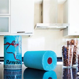 Paper Towel Jumbo Roll 2 Ply 120 Highly Absorbent Sheets Set of 3, 6 or 8 (3 Rolls, Blue)